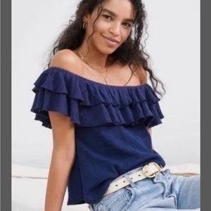 Anthropologie Tania Ruffle Blouse Medium